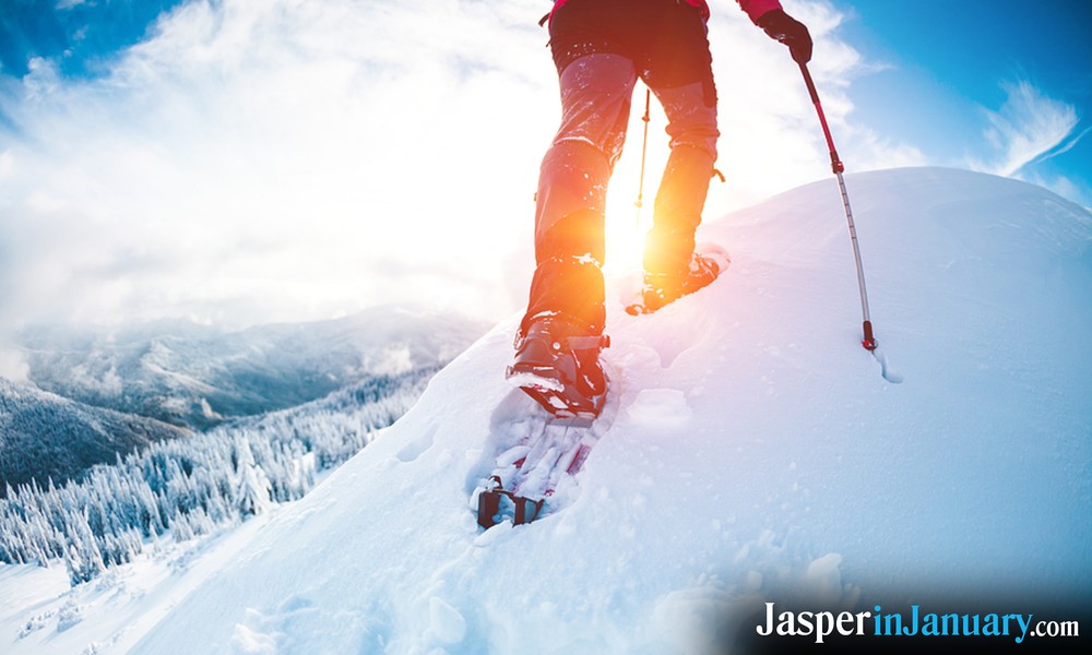 Jasper Alpine Snowshoeing in January
