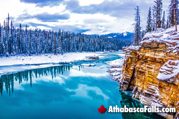 Jasper's Athabasca Falls in January