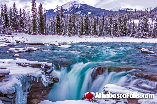 Frozen Waterfalls of Athabasca Falls